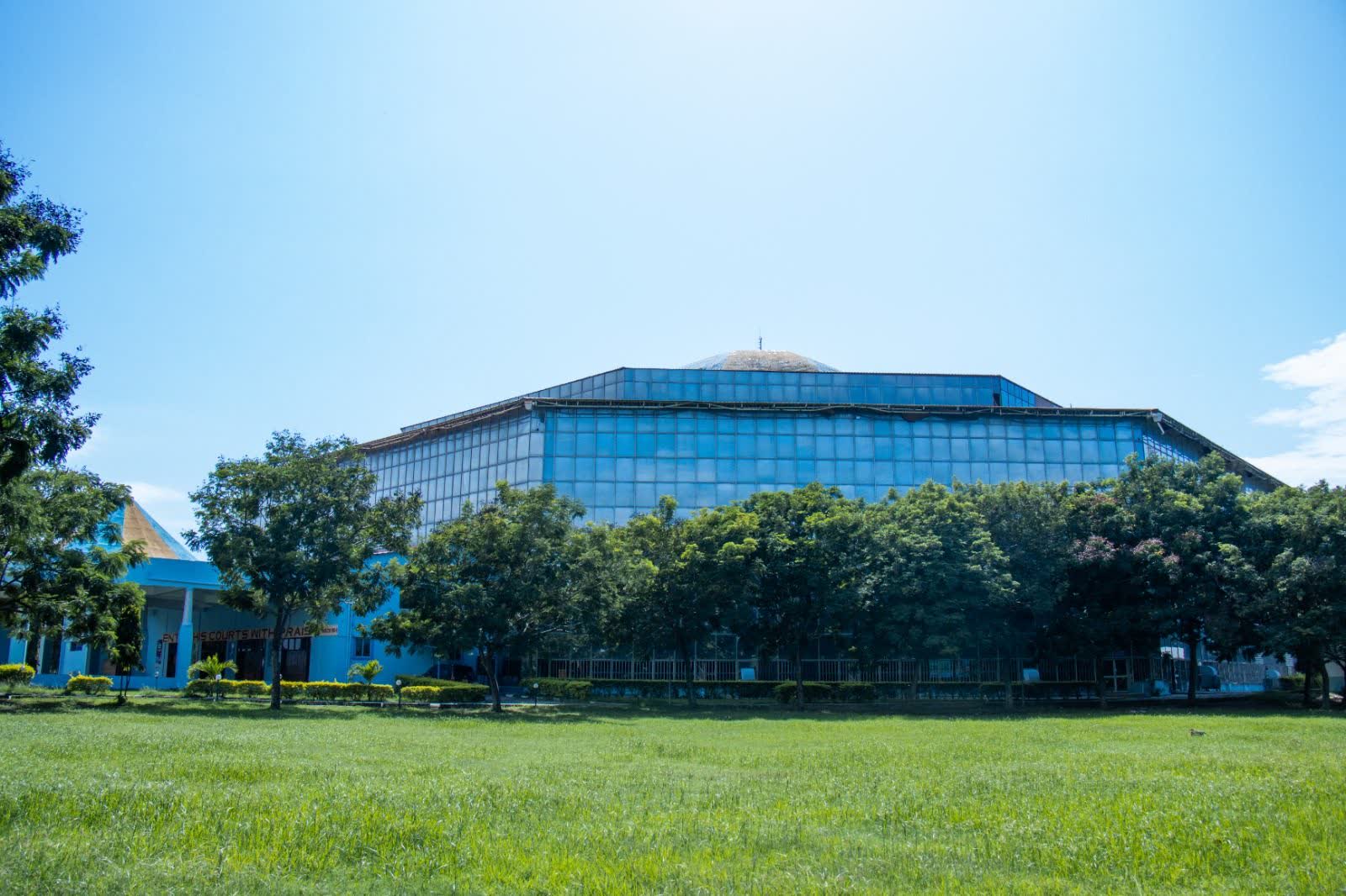 JCC Mombasa cathedral with glass facade and dome